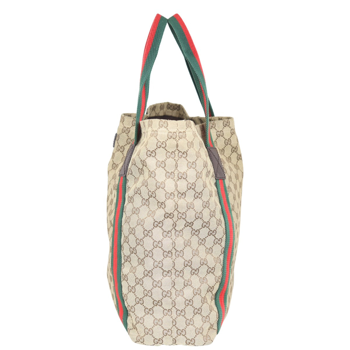 Gucci GG Web Sherry Line Tote Side
