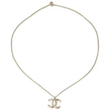 Chanel CC Crystal Pendant Necklace Back
