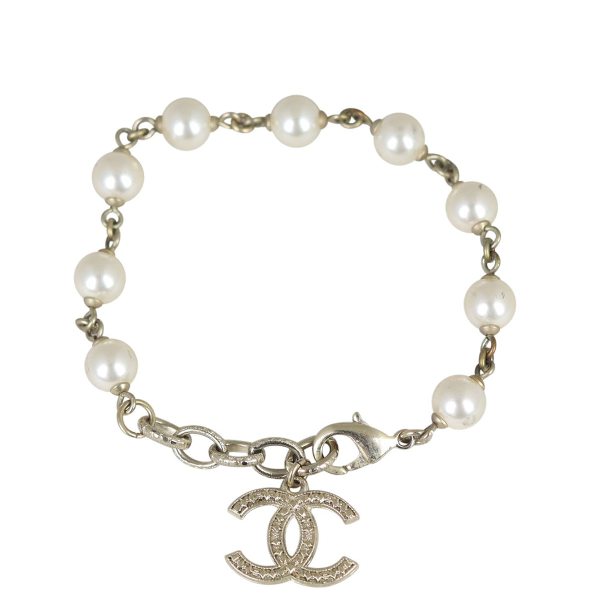 Chanel CC Pearl Bracelet Front
