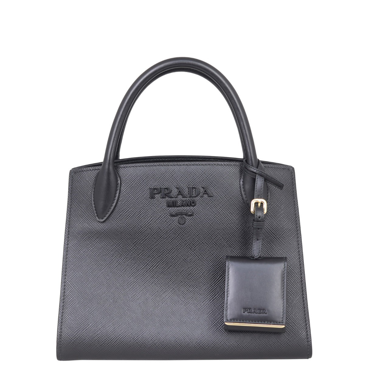 Prada Saffiano Monochrome Small Bag Front
