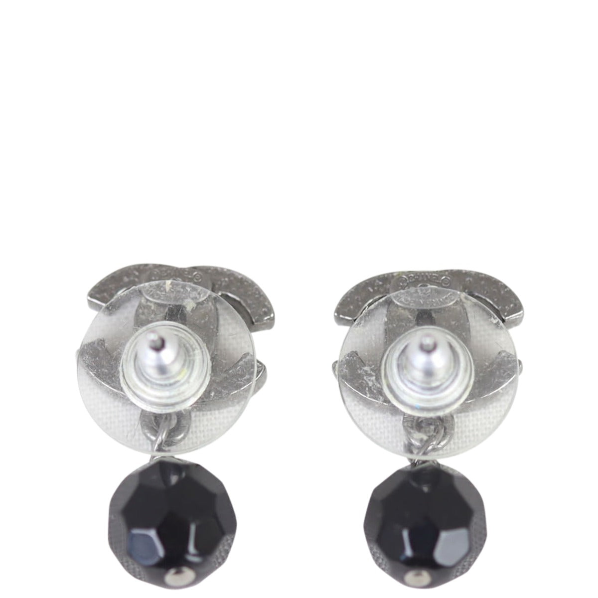 Chanel CC Bead Earrings Back

