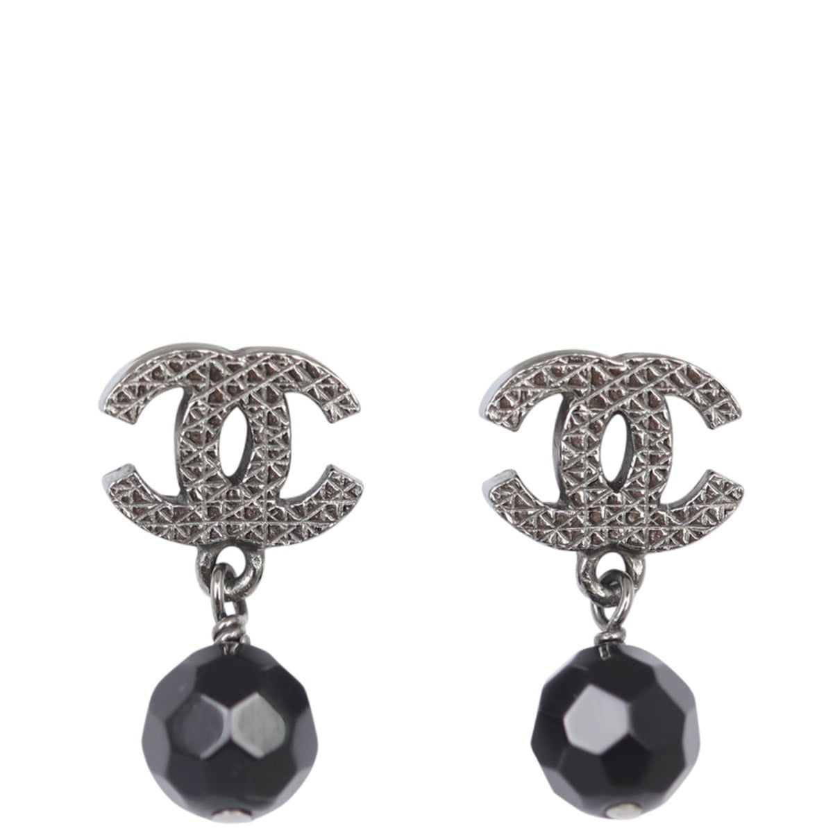 Chanel CC Bead Earrings Front
