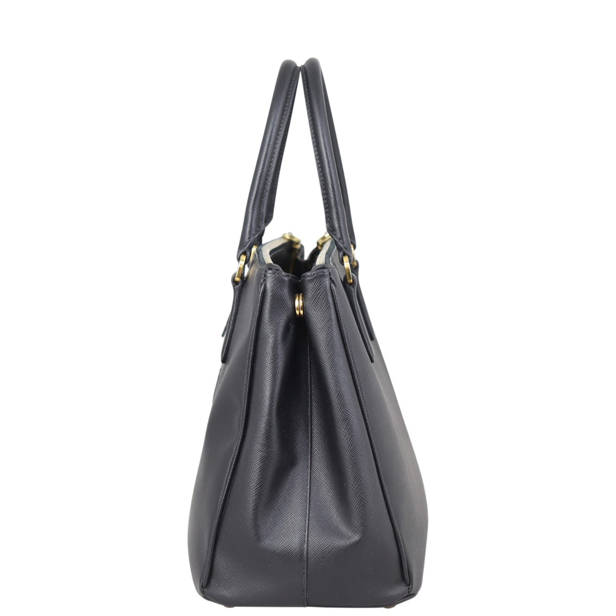 Prada Saffiano Lux Galleria Double Zip Tote Medium Side
