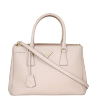 Prada Saffiano Lux Galleria Double Zip Tote Small Front
