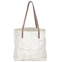 Prada Linen Logo Tote Back
