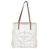 Prada Linen Logo Tote Front
