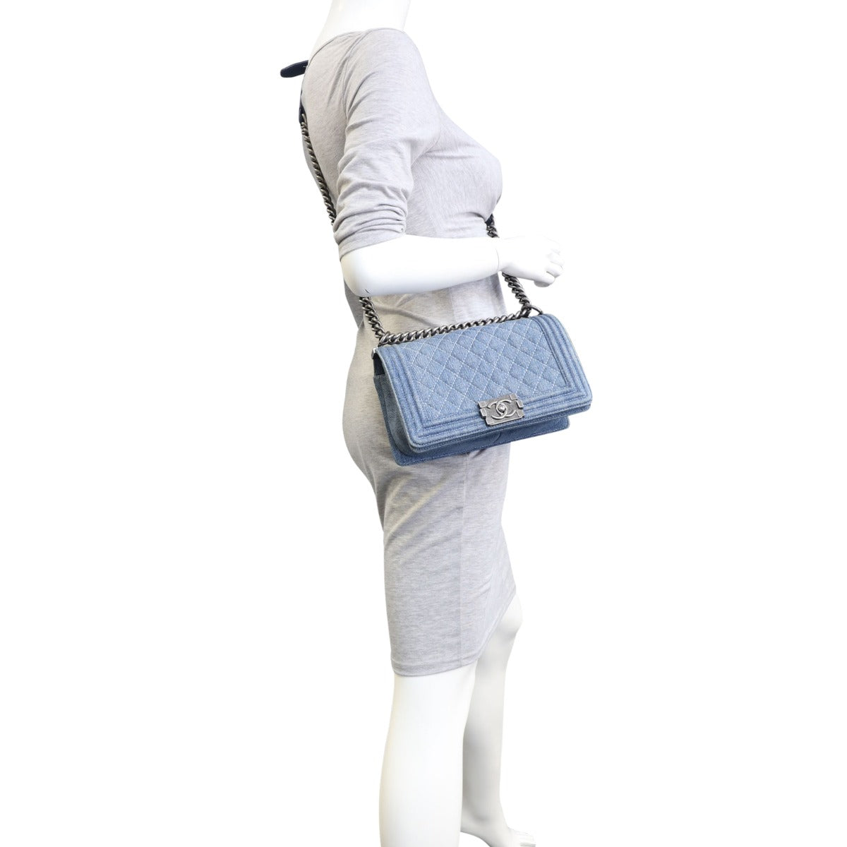 Chanel Boy Old Medium Denim Mannequin
