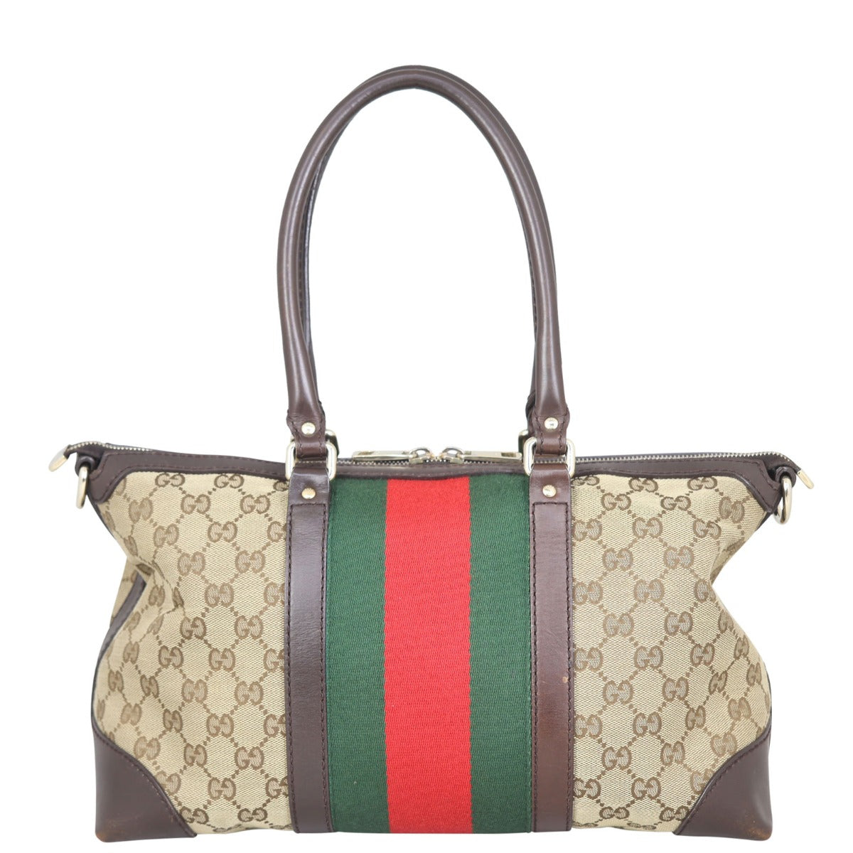 Gucci GG Canvas Rania Top Handle Bag Front