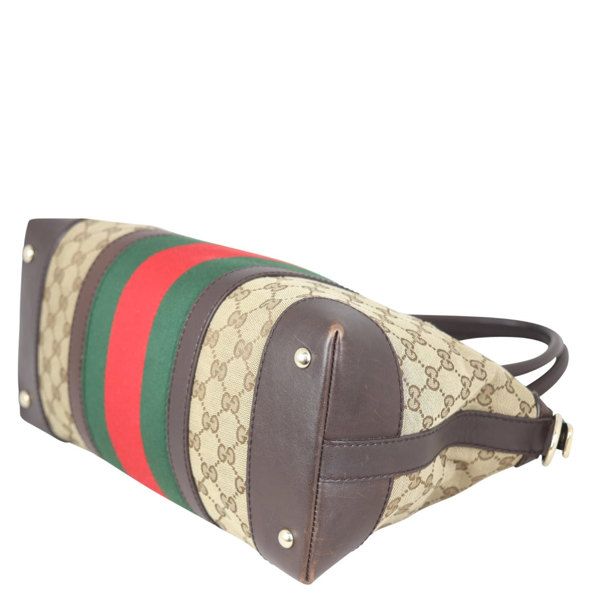 Gucci GG Canvas Rania Top Handle Bag Corner Distance
