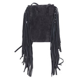 Saint Laurent Anita Suede Fringe Mini Back