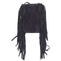 Saint Laurent Anita Suede Fringe Mini Back