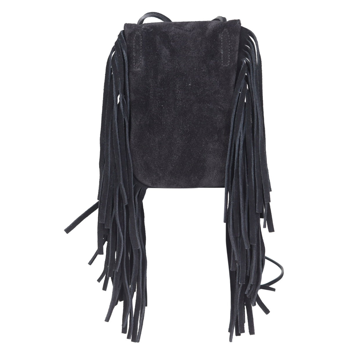 Saint Laurent Anita Suede Fringe Mini Back