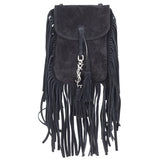 Saint Laurent Anita Suede Fringe Mini Front
