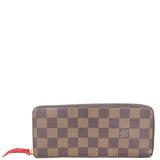 Louis Vuitton Clemence Wallet Damier Ebene Front
