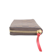 Louis Vuitton Clemence Wallet Damier Ebene Side
