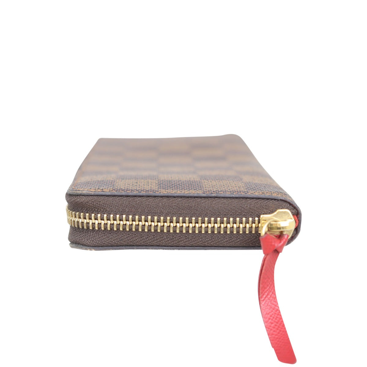 Louis Vuitton Clemence Wallet Damier Ebene Side
