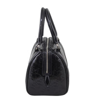 Dior Embossed Patent Mini Boston Bag Side
