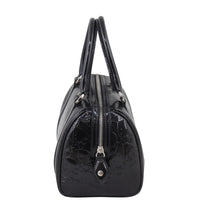 Dior Embossed Patent Mini Boston Bag Side
