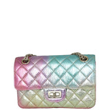 Chanel Rainbow Metallic Reissue Mini Flap Bag Front
