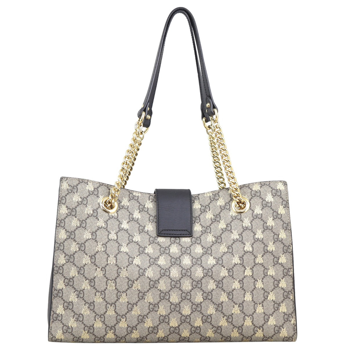 Gucci GG Supreme Bees Medium Padlock Tote Back
