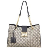 Gucci GG Supreme Bees Medium Padlock Tote Front
