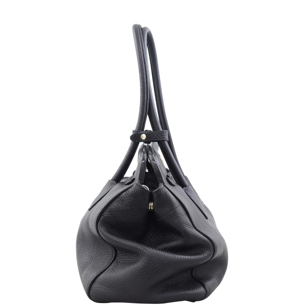 Prada Vitello Daino Two Way Tote Side
