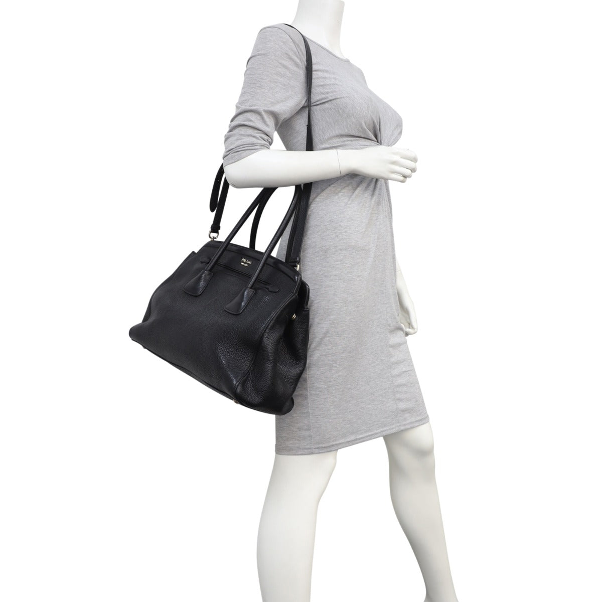 Prada Vitello Daino Two Way Tote Mannequin
