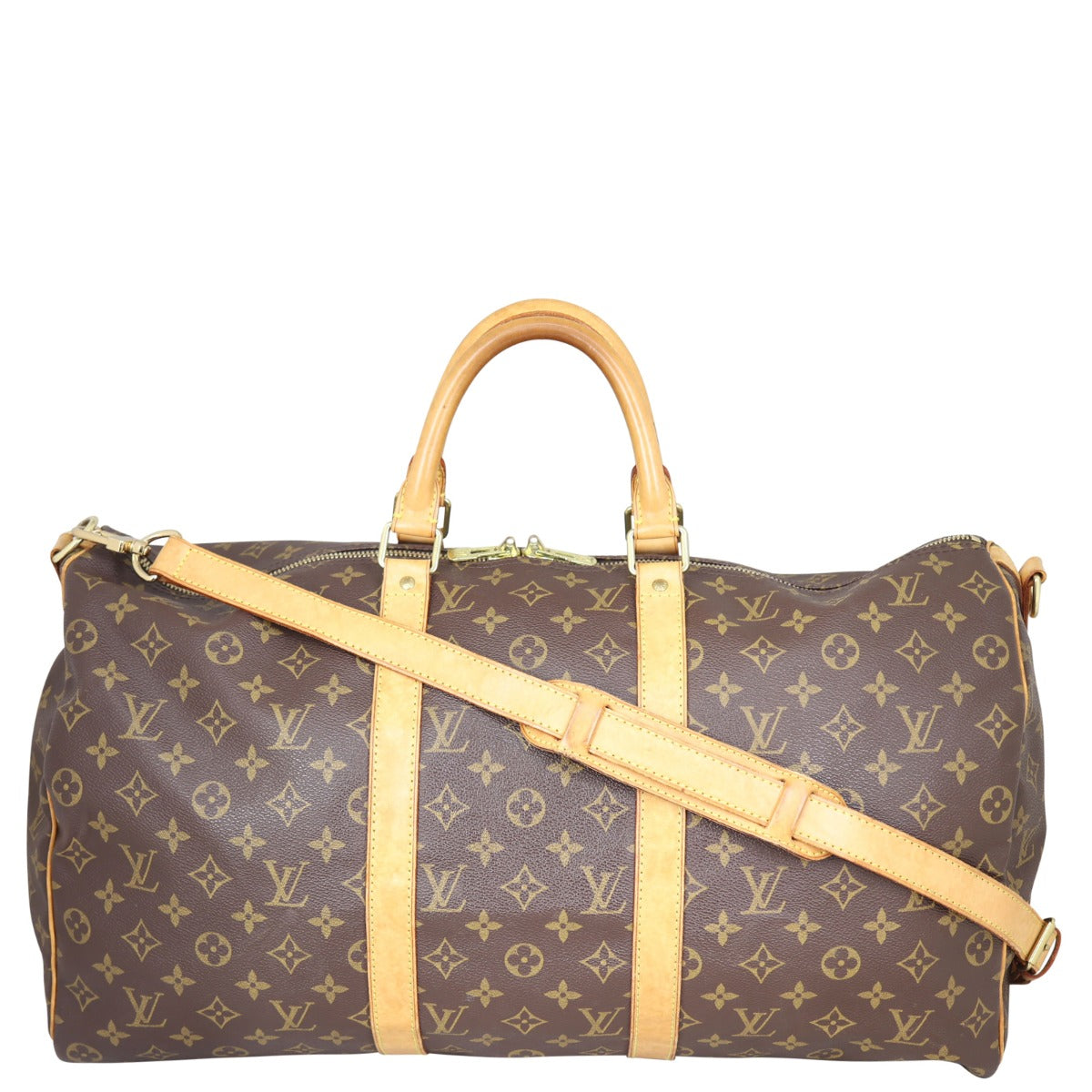 Louis Vuitton Keepall 50 Bandouliere Monogram Front
