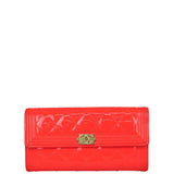 Chanel Boy Patent Long Flap Wallet Front