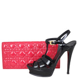 Dior Lady Dior Patent Cannage Chain Clutch Shoe
