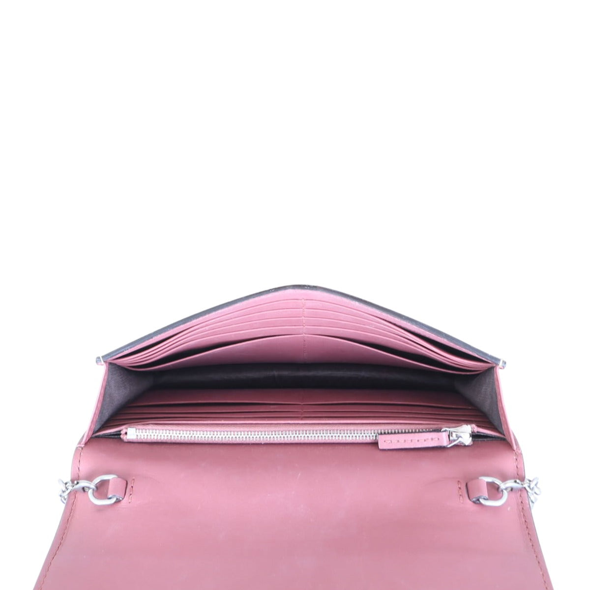 Gucci GG Supreme Blooms Chain Wallet Whole interior
