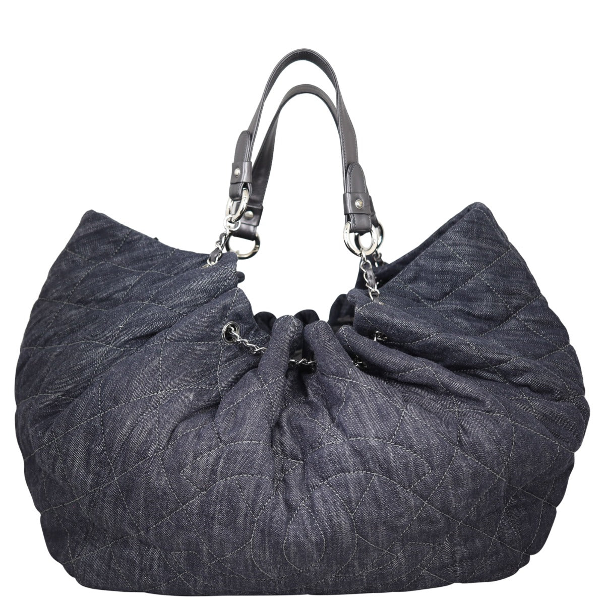 Chanel Coco Spirit XL Denim Cabas Tote Front
