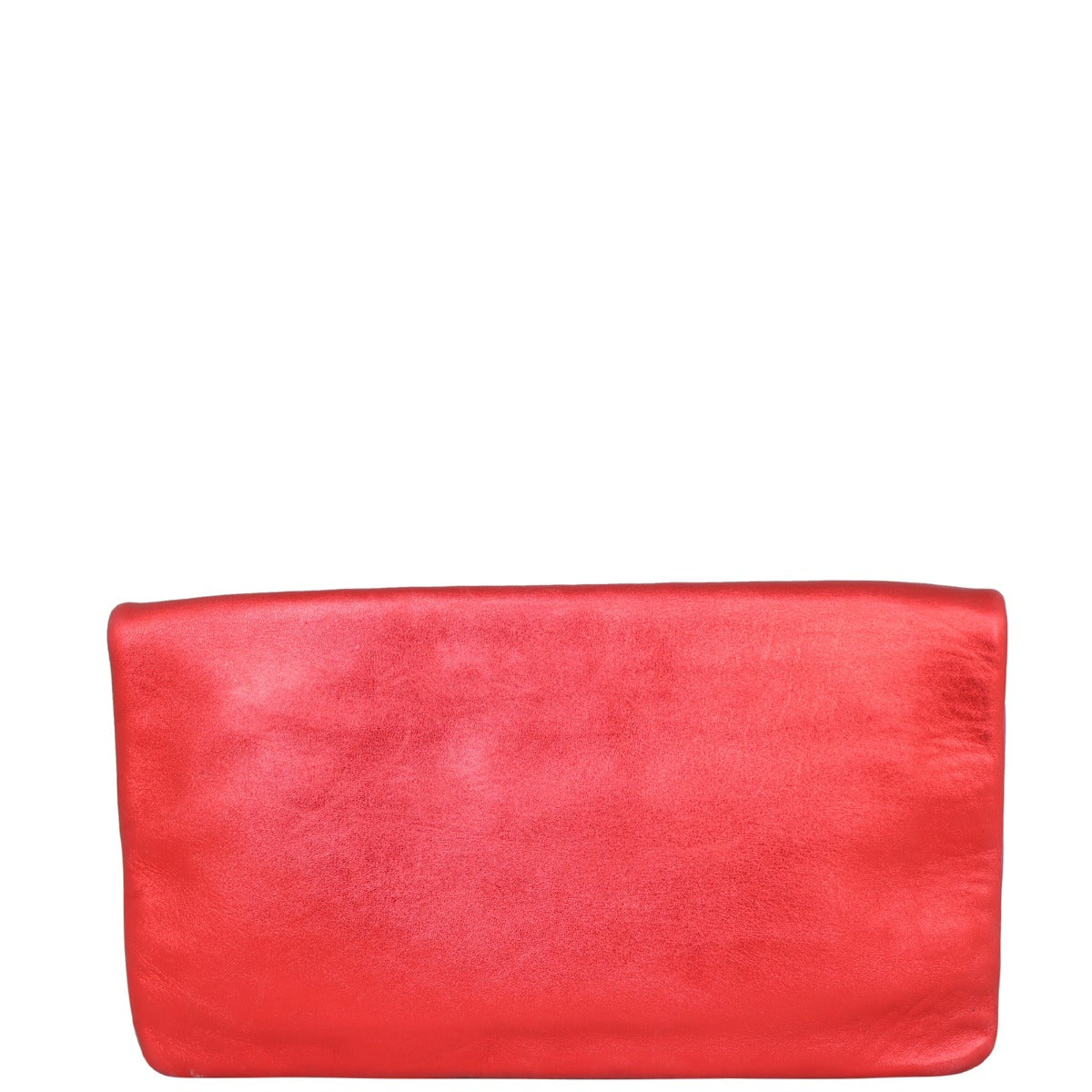 Saint Laurent Letters Metallic Fold Clutch Back
