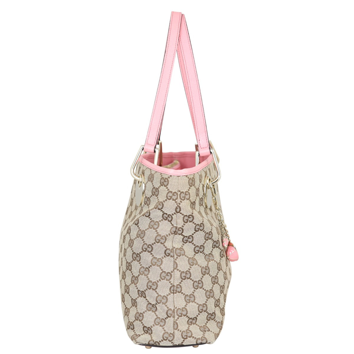 Gucci GG Canvas Charms Eclipse Tote Side
