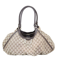 Gucci GG Canvas D-Ring Shoulder Bag Front
