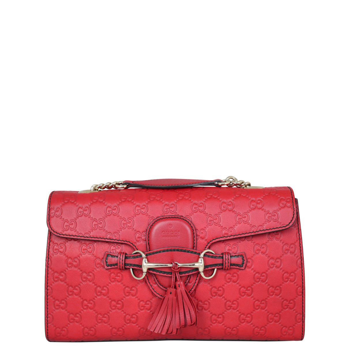 Gucci Emily Guccissima Chain Shoulder Bag Front
