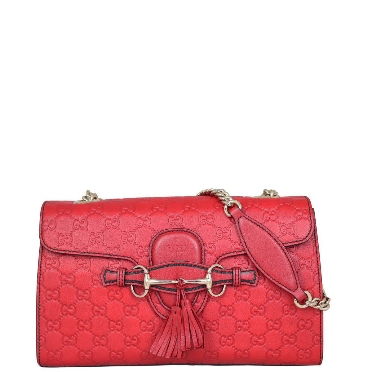 Gucci Emily Guccissima Chain Shoulder Bag Front
