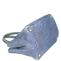 Prada Canapa Logo Tote Medium Denim Corner
