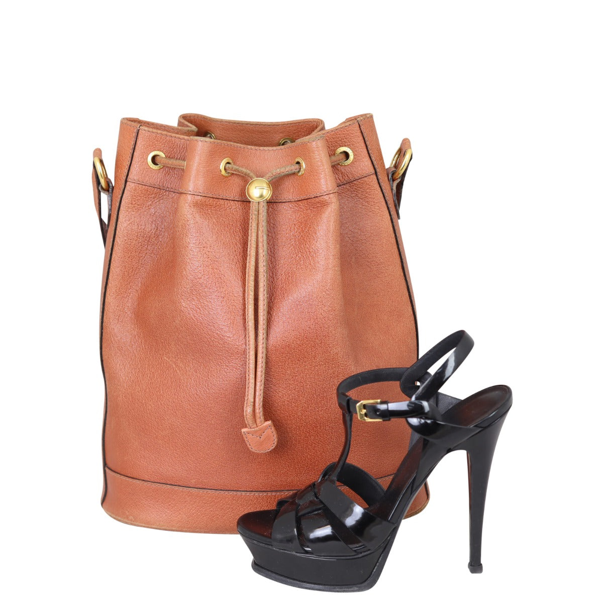 Gucci Vintage Drawstring Bucket Bag Shoe
