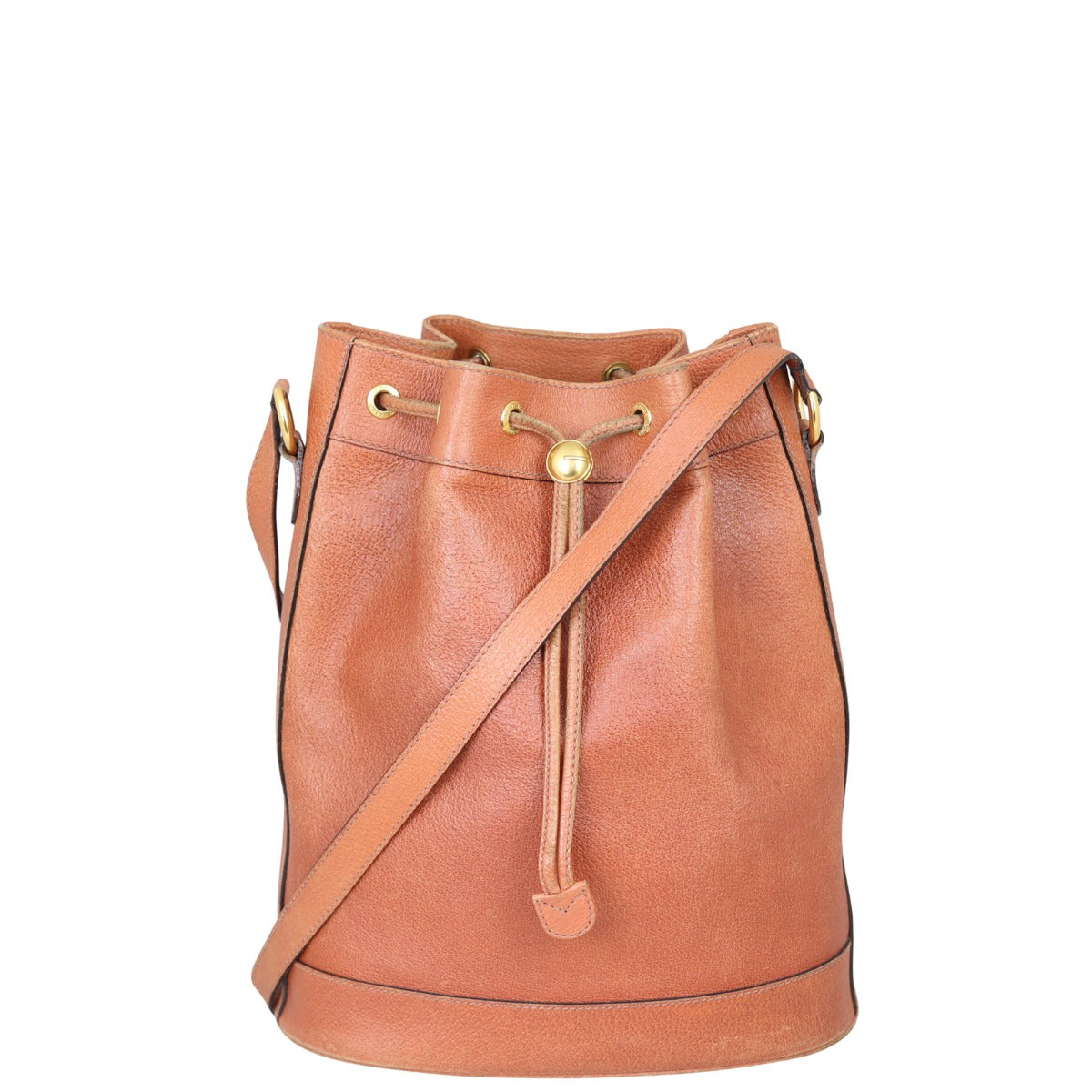 Gucci Vintage Drawstring Bucket Bag Front
