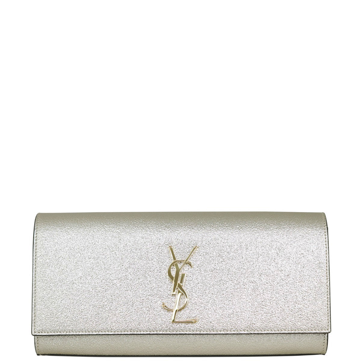 Saint Laurent Kate Metallic Clutch Front