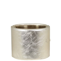Chanel CC Wide Metallic Leather Cuff Back
