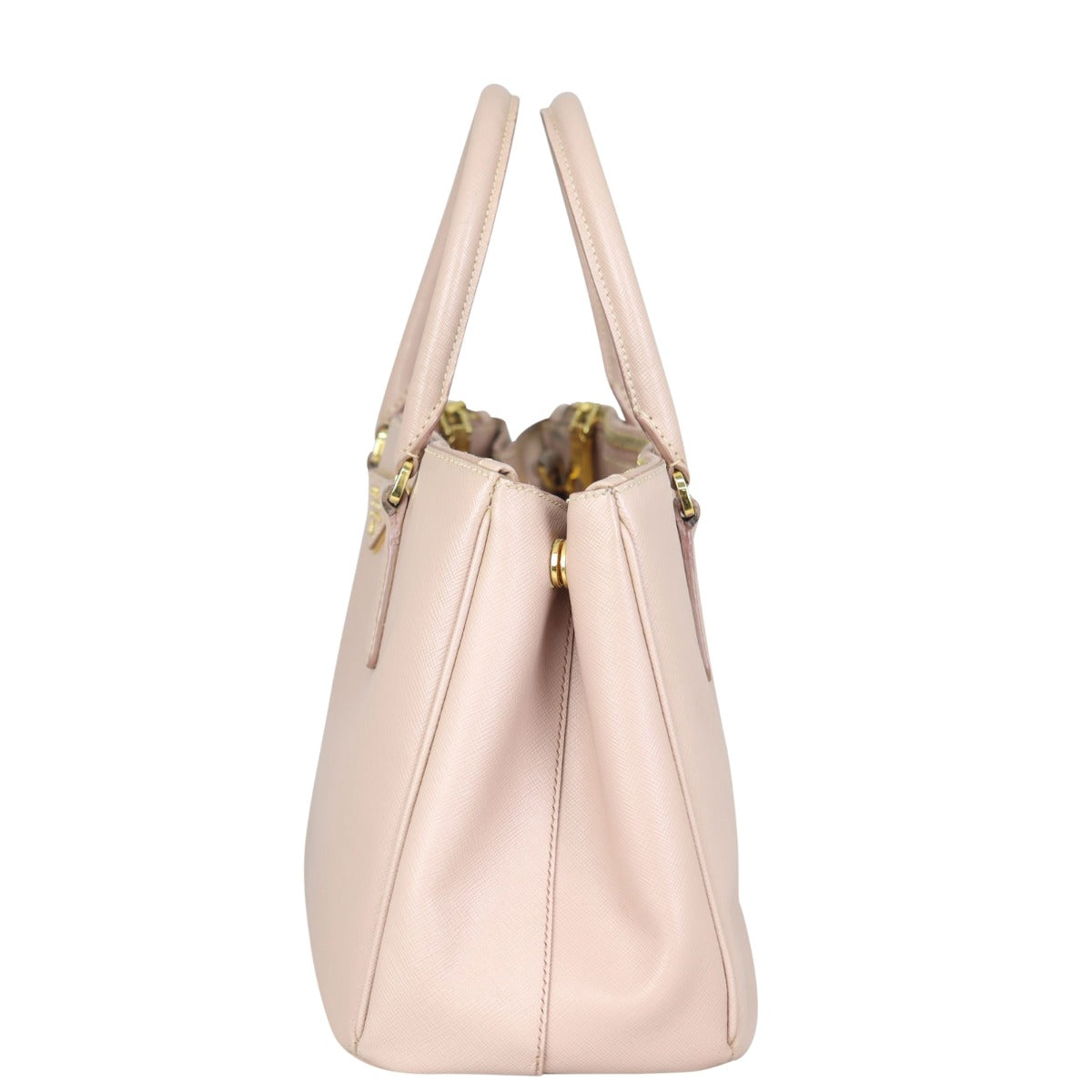 Prada Saffiano Lux Galleria Double Zip Tote Medium Side
