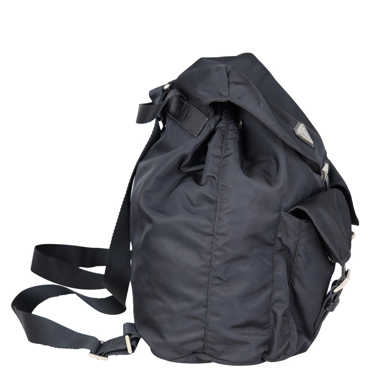 Prada Tessuto Drawstring  Backpack Side
