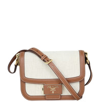 Prada Logo Plaque Shoulder Bag Front
