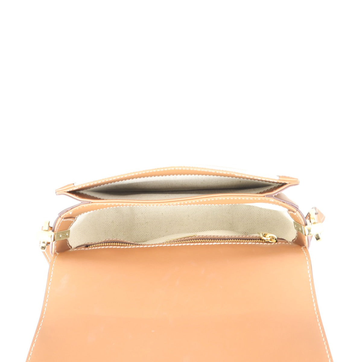 Prada Logo Plaque Shoulder Bag Whole interior
