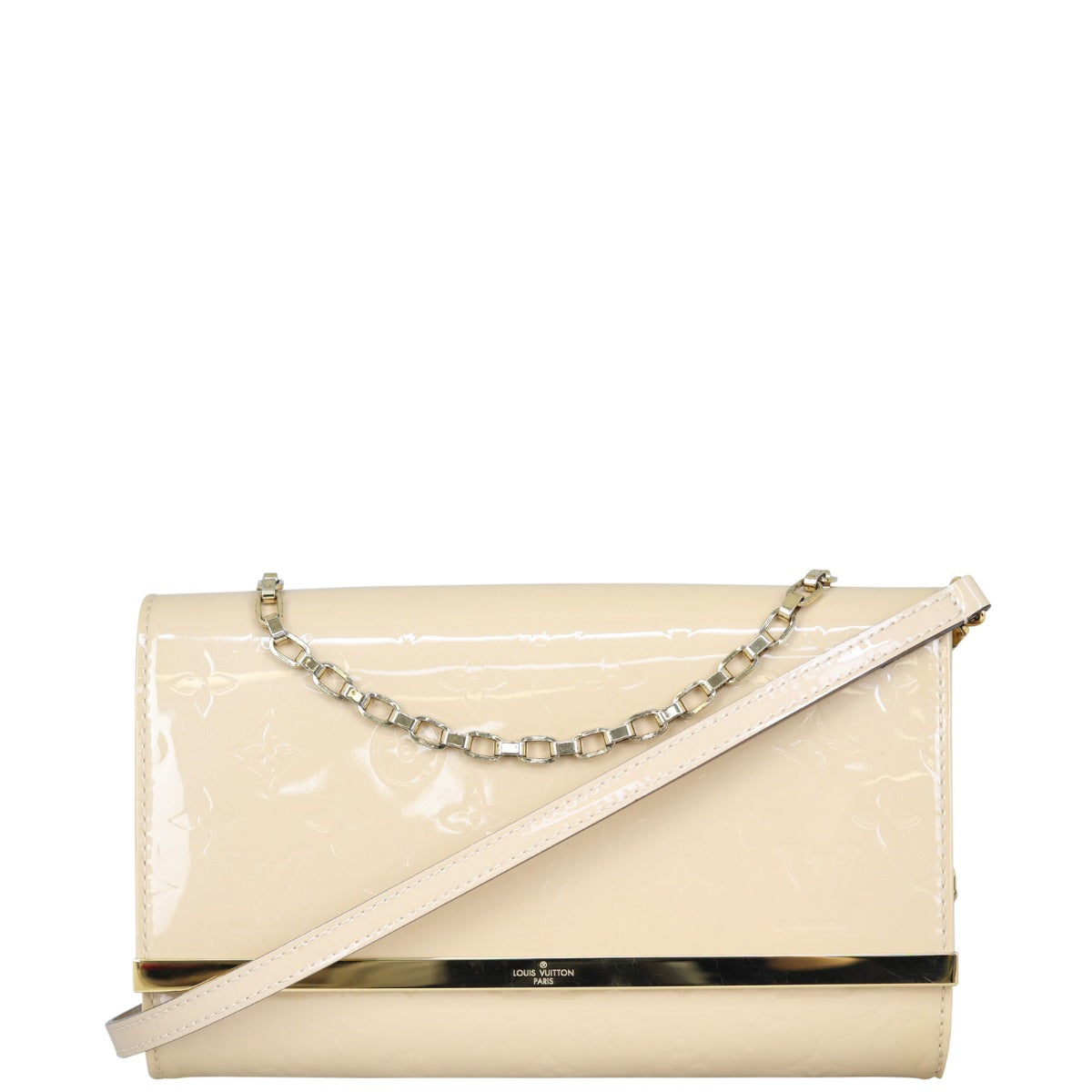 Louis Vuitton Ana Chain Clutch Monogram Vernis Front

