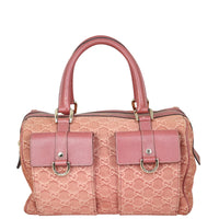 Gucci Guccissima Twin Pocket Boston Bag Front
