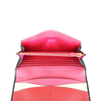 Prada Saffiano Continental Wallet Whole interior
