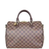 Louis Vuitton Speedy 30 Bandouliere Damier Ebene Front
